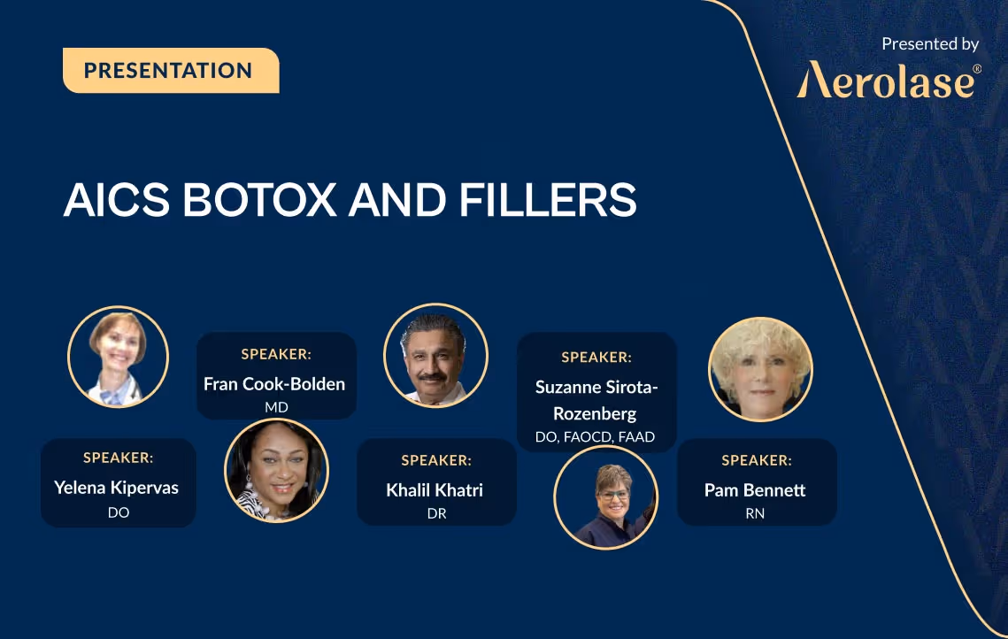 Presentation on botox and fillers and using the Neo Elite.