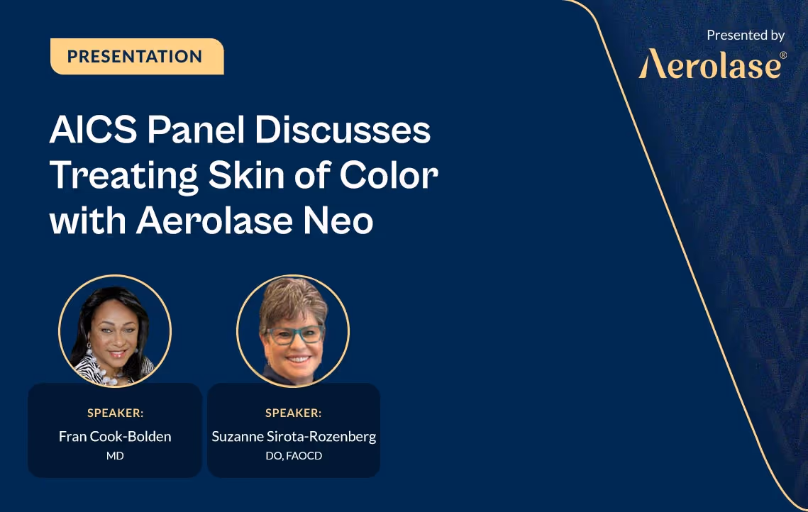 Fran Cook-Bolden and Suzanne Sirota-Rozenberg Treating Skin of Color Webinar