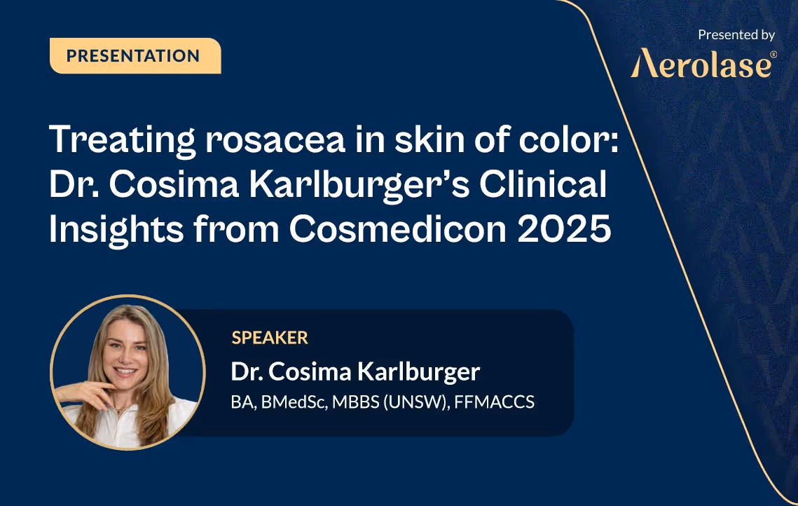 Behandlung von Rosazea bei farbiger Haut mit Dr. Cosima Karlburger Cosmedicon 2025