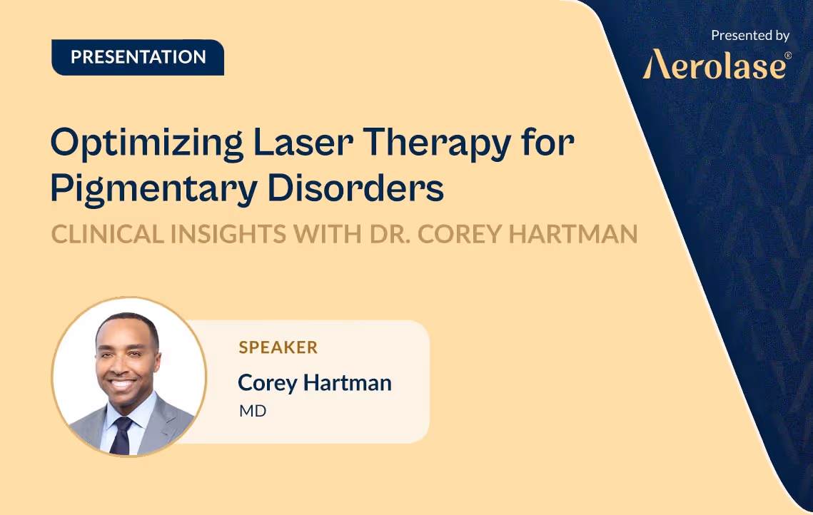 Dr. Corey Hartman erklärt, wie Sie die Lasertherapie bei Pigmentstörungen optimieren können