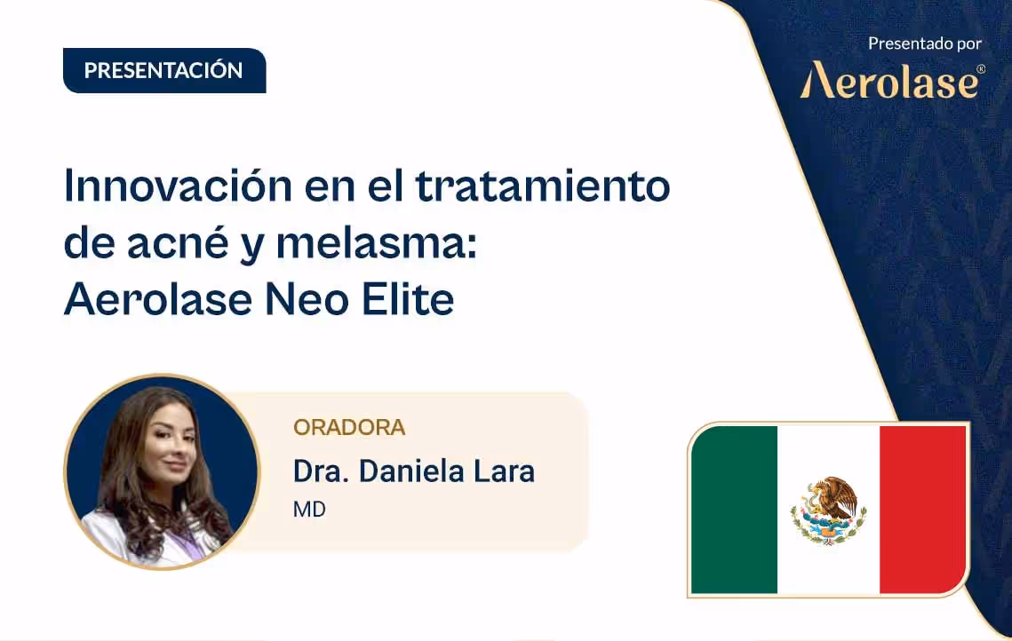 La Dra. Daniela Lara presentó en el Congreso SOMLAMEC 2024 cómo aplica el Aerolase Neo Elite para el tratamiento del acné y el melasma. 