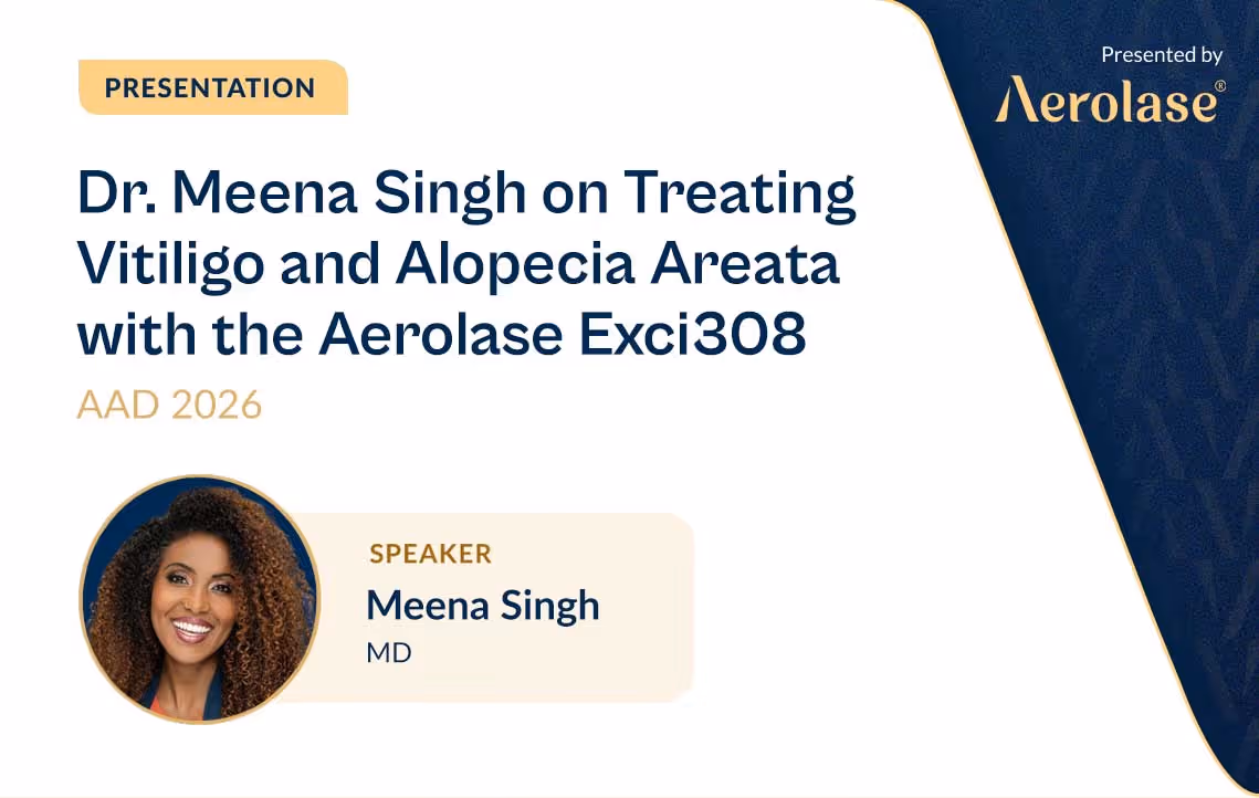 Dr. Meena Singh shares how she uses the Aerolase Exci308 at AAD 2026
