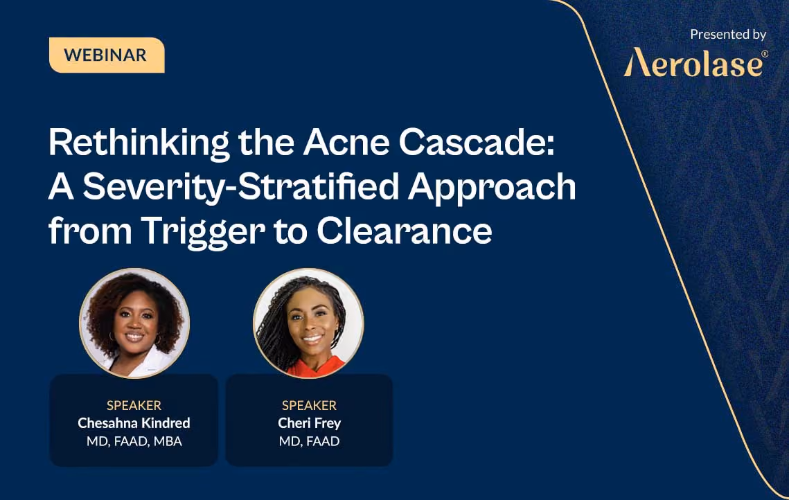 Die Dermatologinnen Chesanha Kindred und Cheri Frey besprechen Akne in diesem Webinar