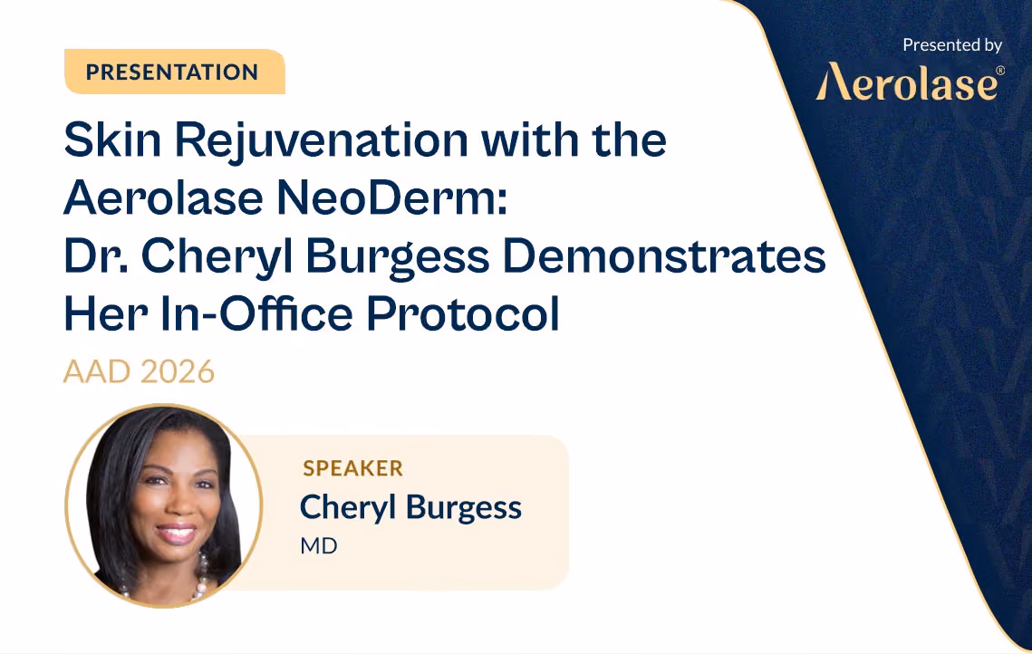 Skin Rejuvenation with the Aerolase NeoDerm presented by Dr. Cheryl Burgess