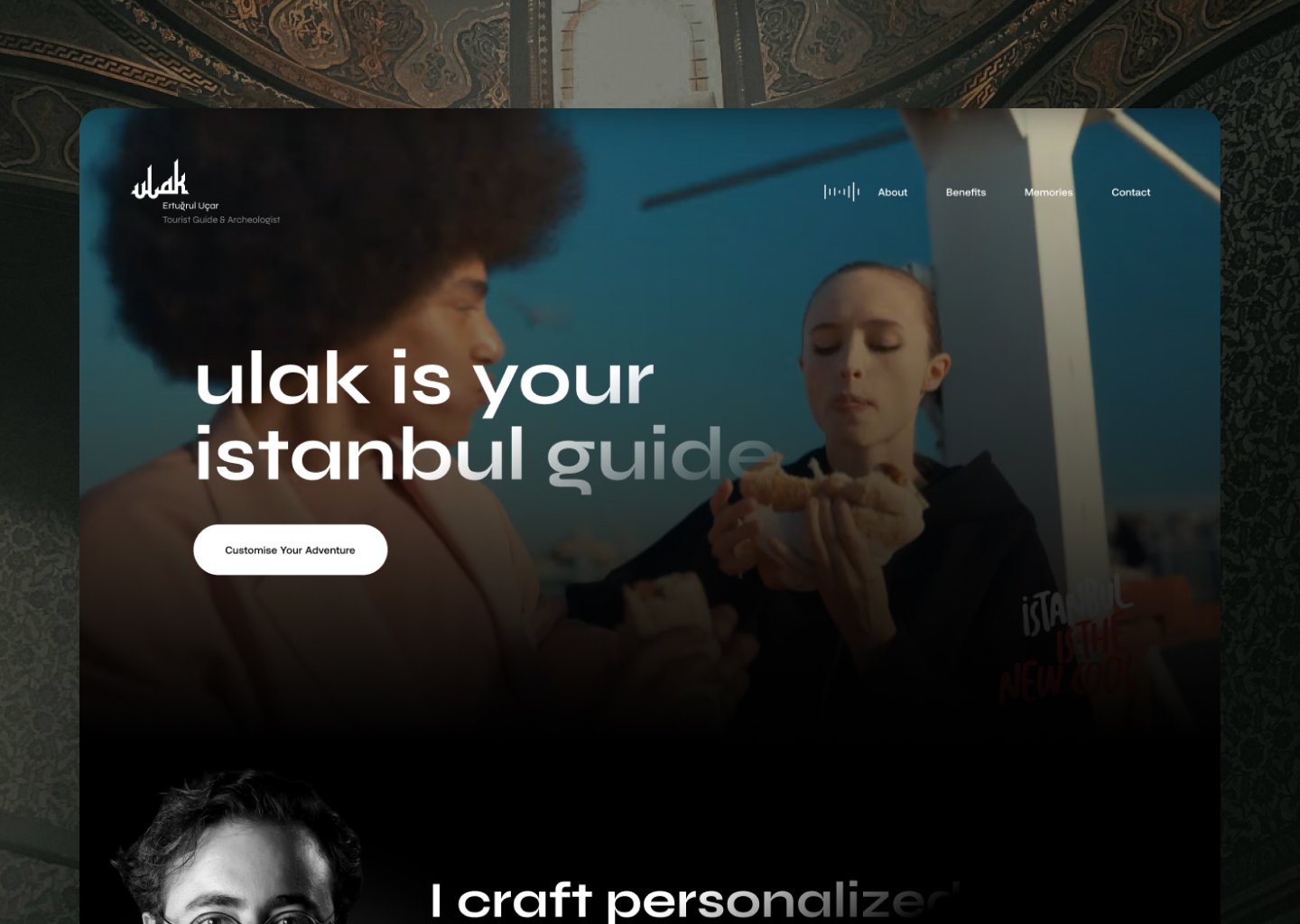 Ulak homepage hero: ulak is your Istanbul guide