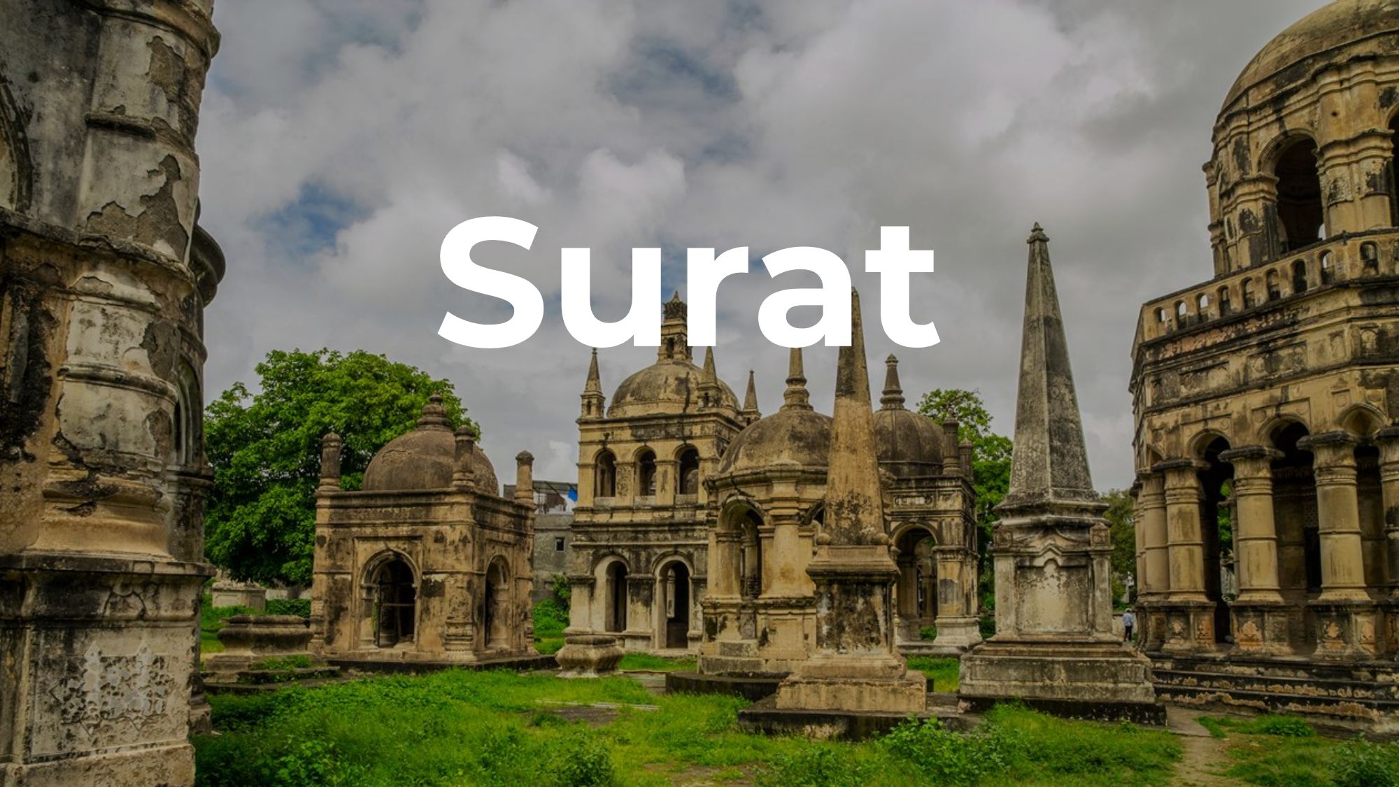 Surat skyline with Dubai luxury real estate investment concept by Cube Realty