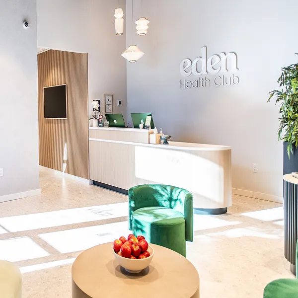 Eden Health Club interior lobby in Greenwood Village, Colorado