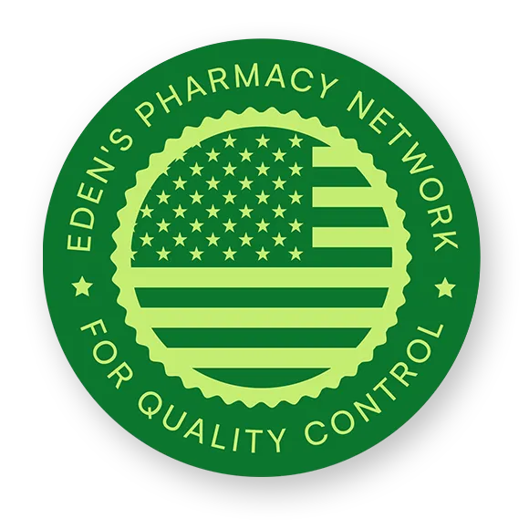 Eden's Pharmacy Network & Quality Control Badge