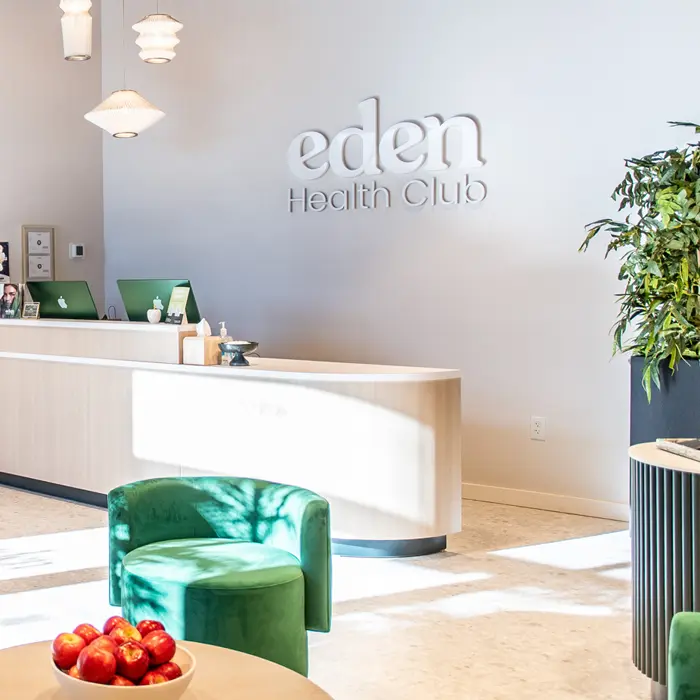 The lobby of Eden Health Club in Colorado