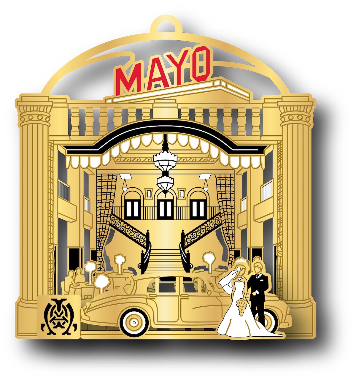 Mock up of the 2025 Tulsa Ornament - The Mayo Hotel