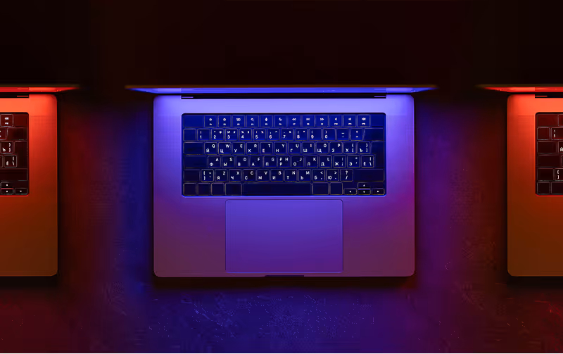  Laptops on a desk — web design workspace