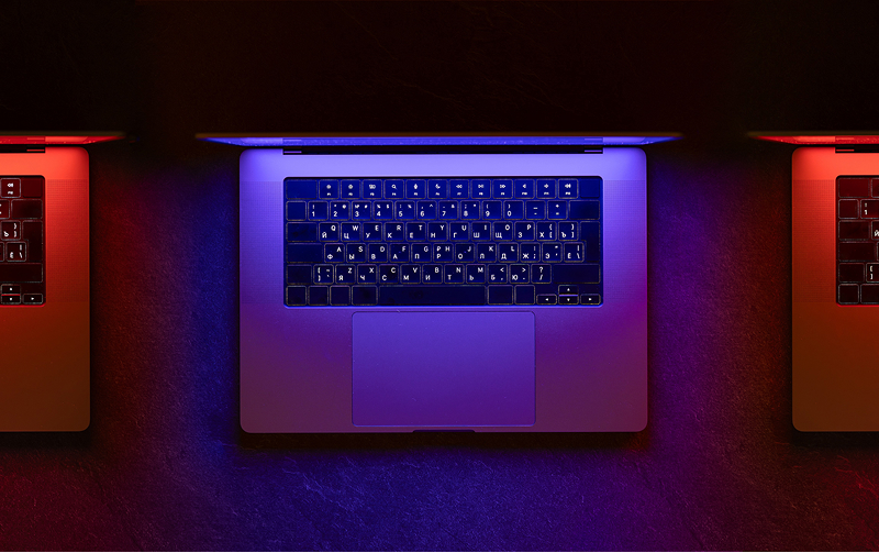  Laptops on a desk — web design workspace