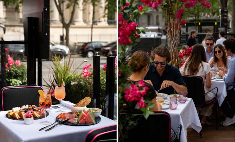 La Terrasse Rosée at Le Grand Café Fauchon | Cocktails and sharing plates | Paris 8