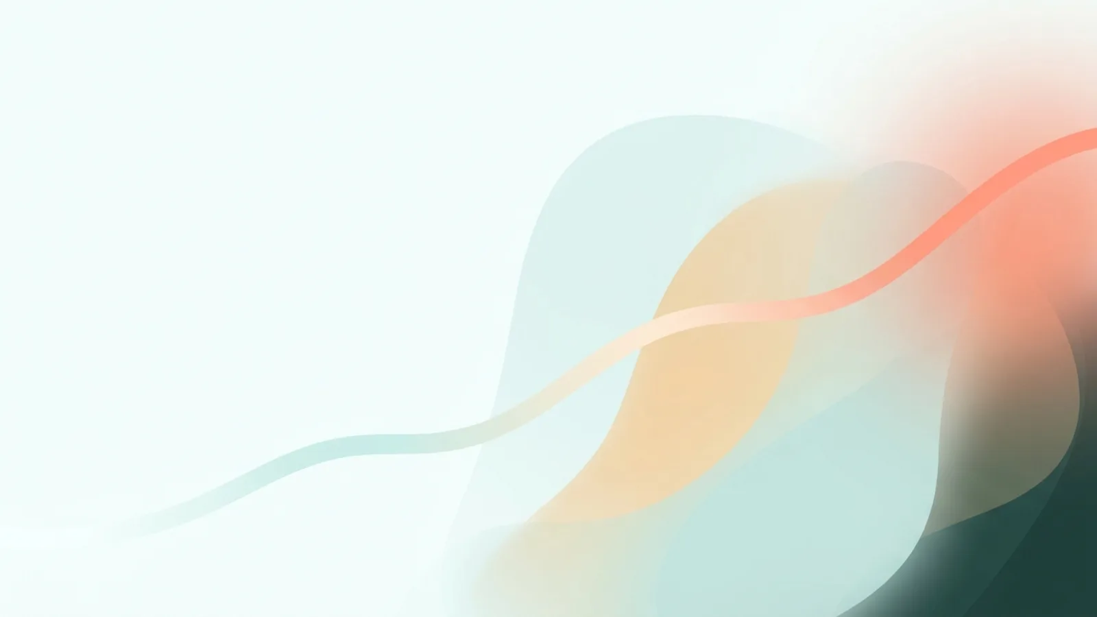 A soft rising line in mint and sand tones, progress seen over months not days