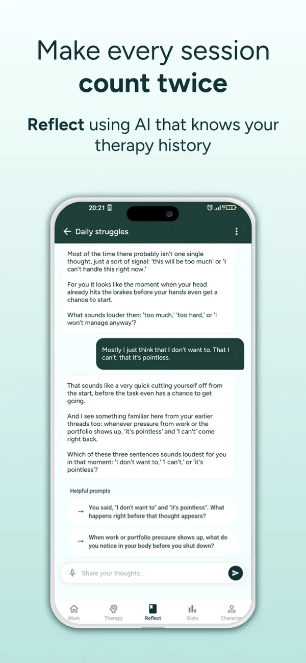 Reflect (AI journaling) in MindSync