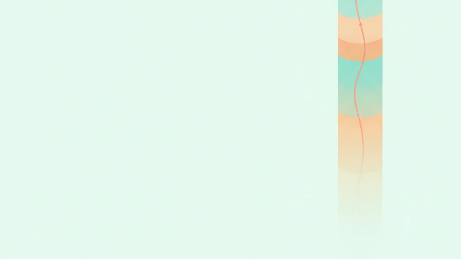 A soft vertical gradient fading into light, a scroll that finally stops