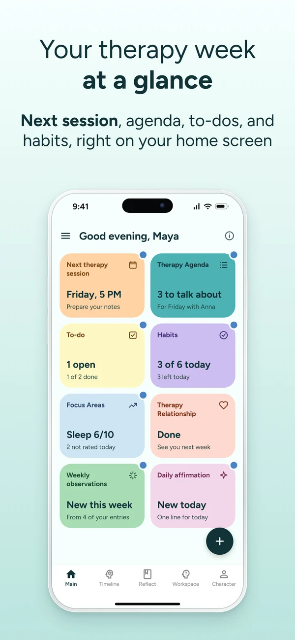 Main home screen in MindSync