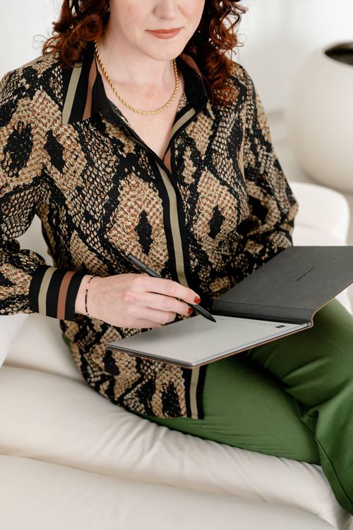 Elaine Writing something down