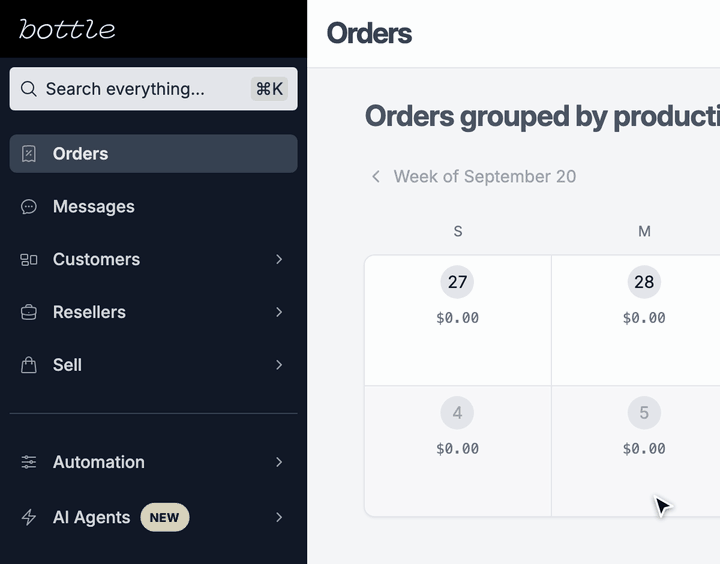 GIF of updated navigation.