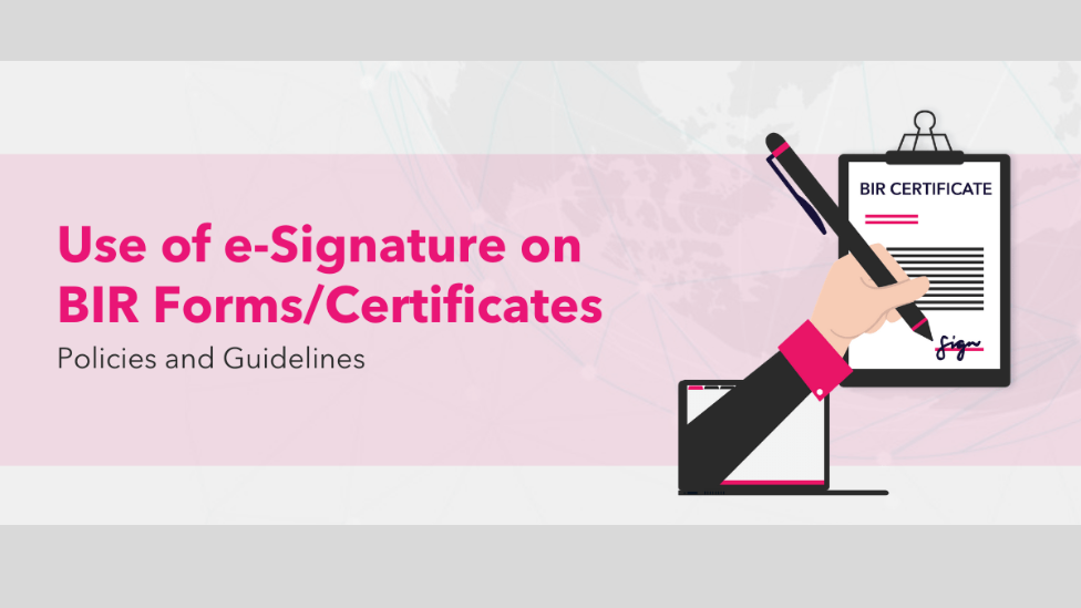 RMC 29-2021: Use of e-Signatures on BIR Forms/Certificates