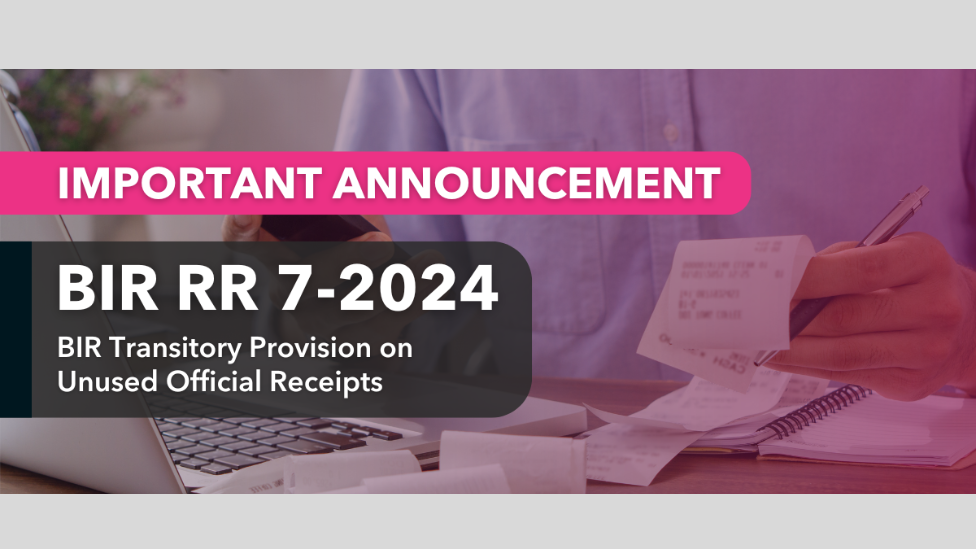 RR 7-2024: Transitory Provision on Unused Official Receipts