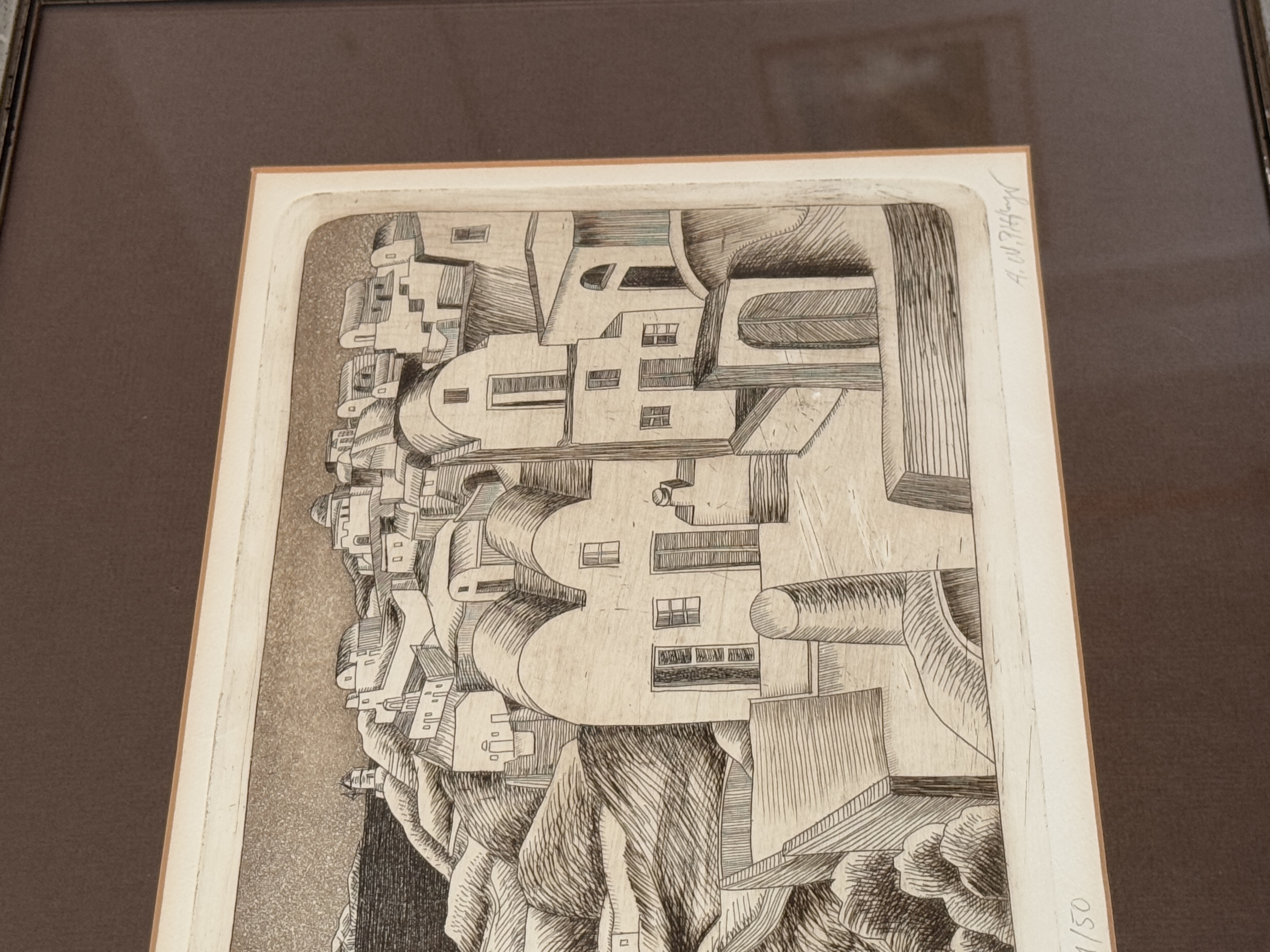 View: Greek Islands Etching Numbered and Signed