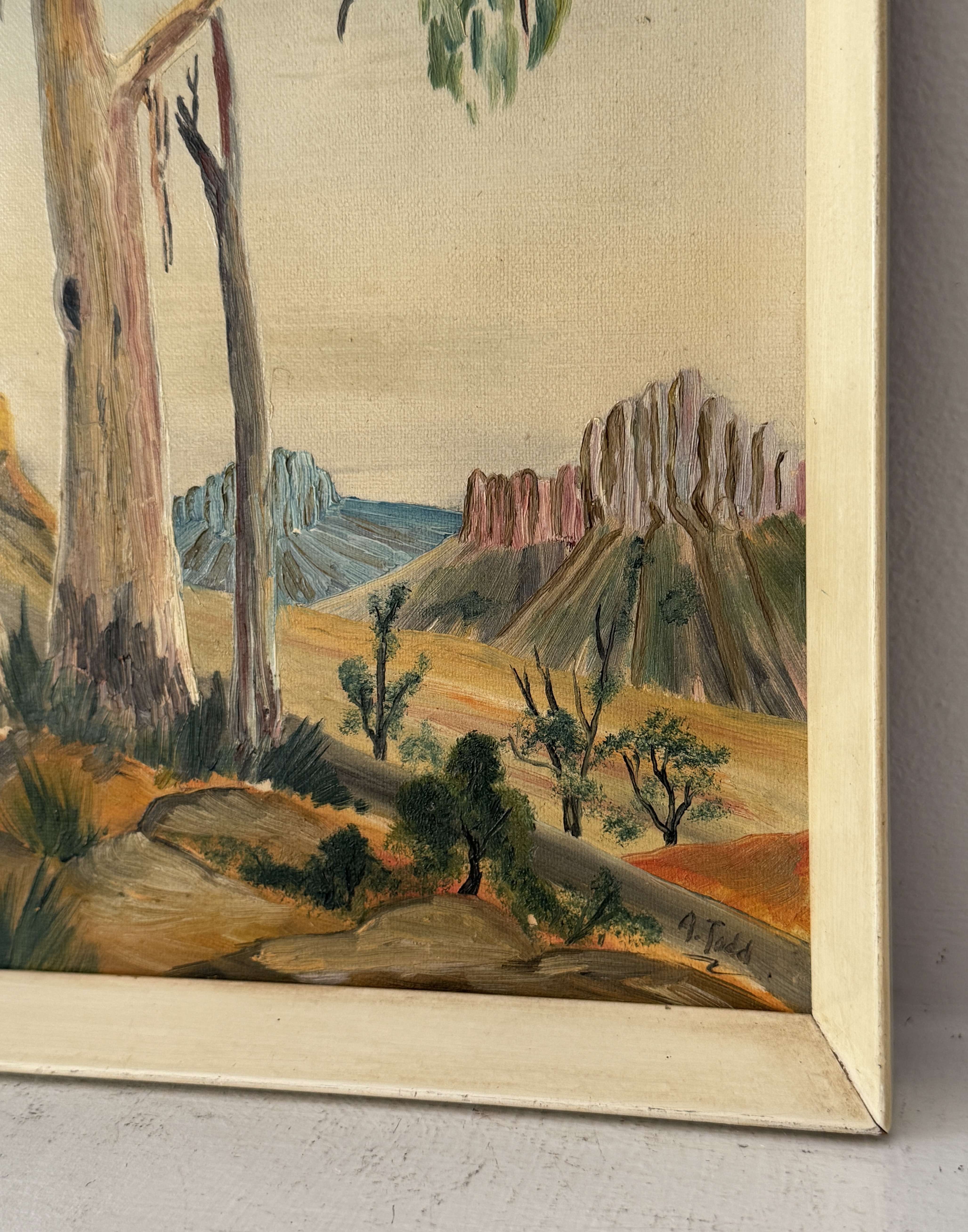 View: Australian Outback Landscape Oil Painting