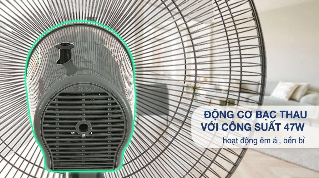 Loại Motor Và Công Suất Hoạt Động Của Quạt Senko L1638