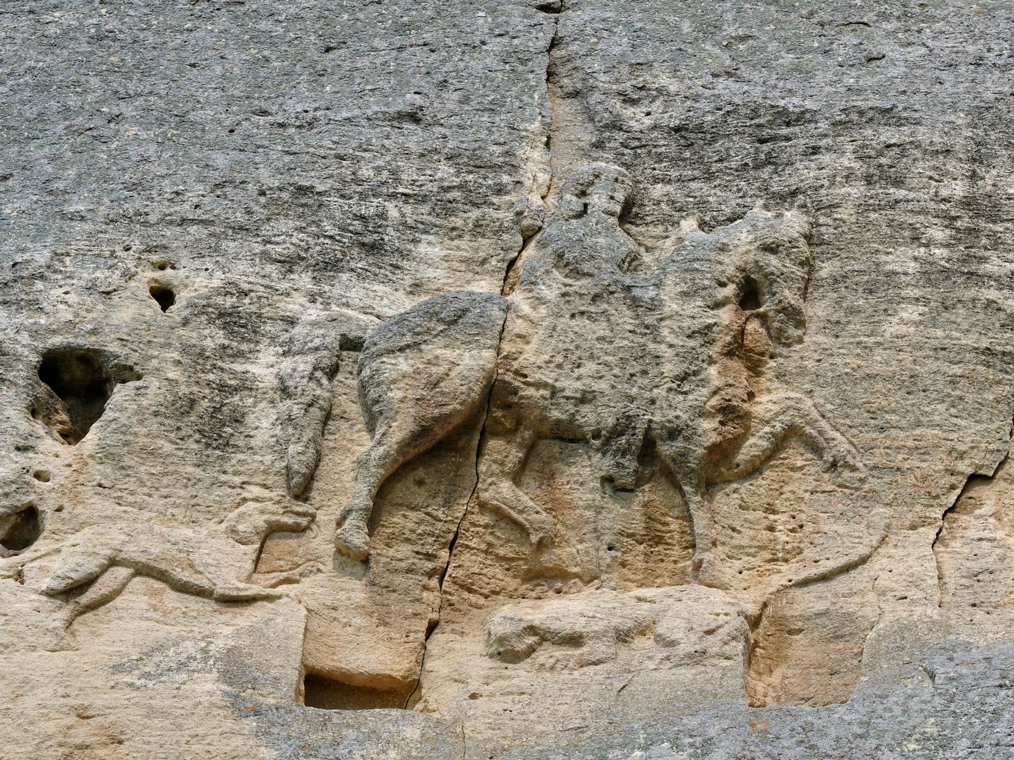 Madara Rider, Bulgaria - Ancient rock relief of a horseman, a UNESCO World Heritage site in Bulgaria.