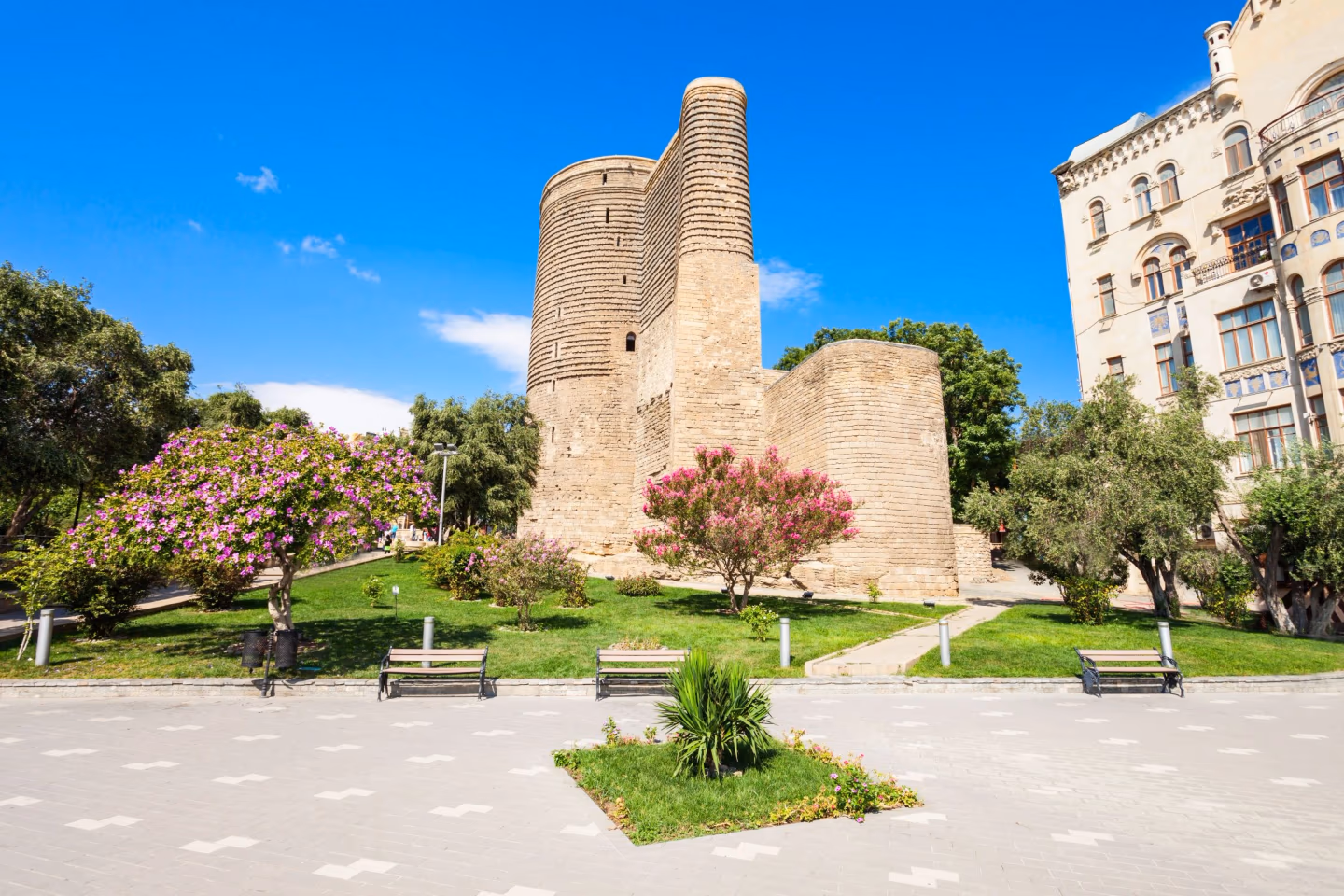Maiden Tower in Baku, Azerbaijan – historic 12th-century UNESCO World Heritage site in the Old City