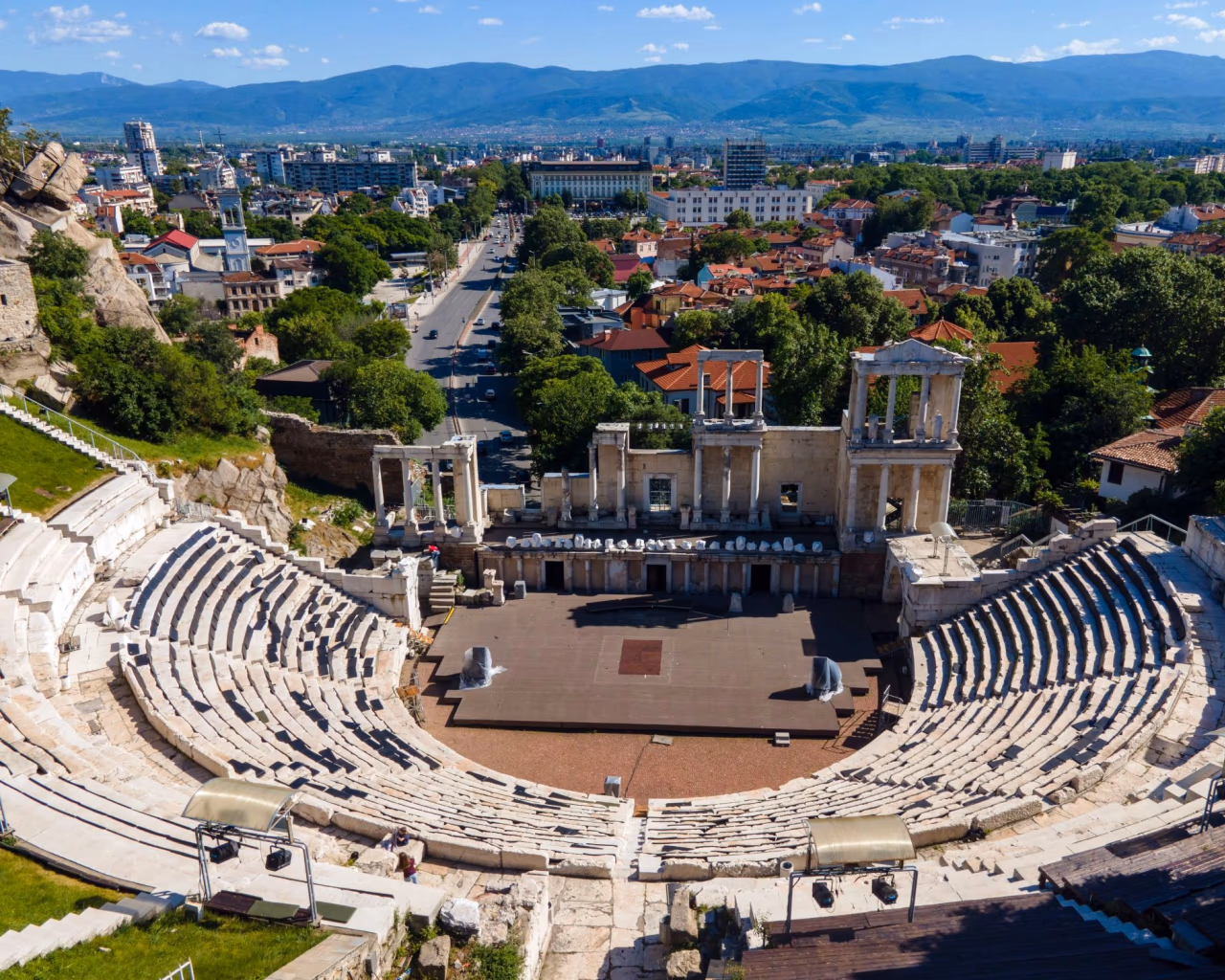 Plovdiv Roman Theater - The stunning Ancient Theater of Plovdiv, offering panoramic city views