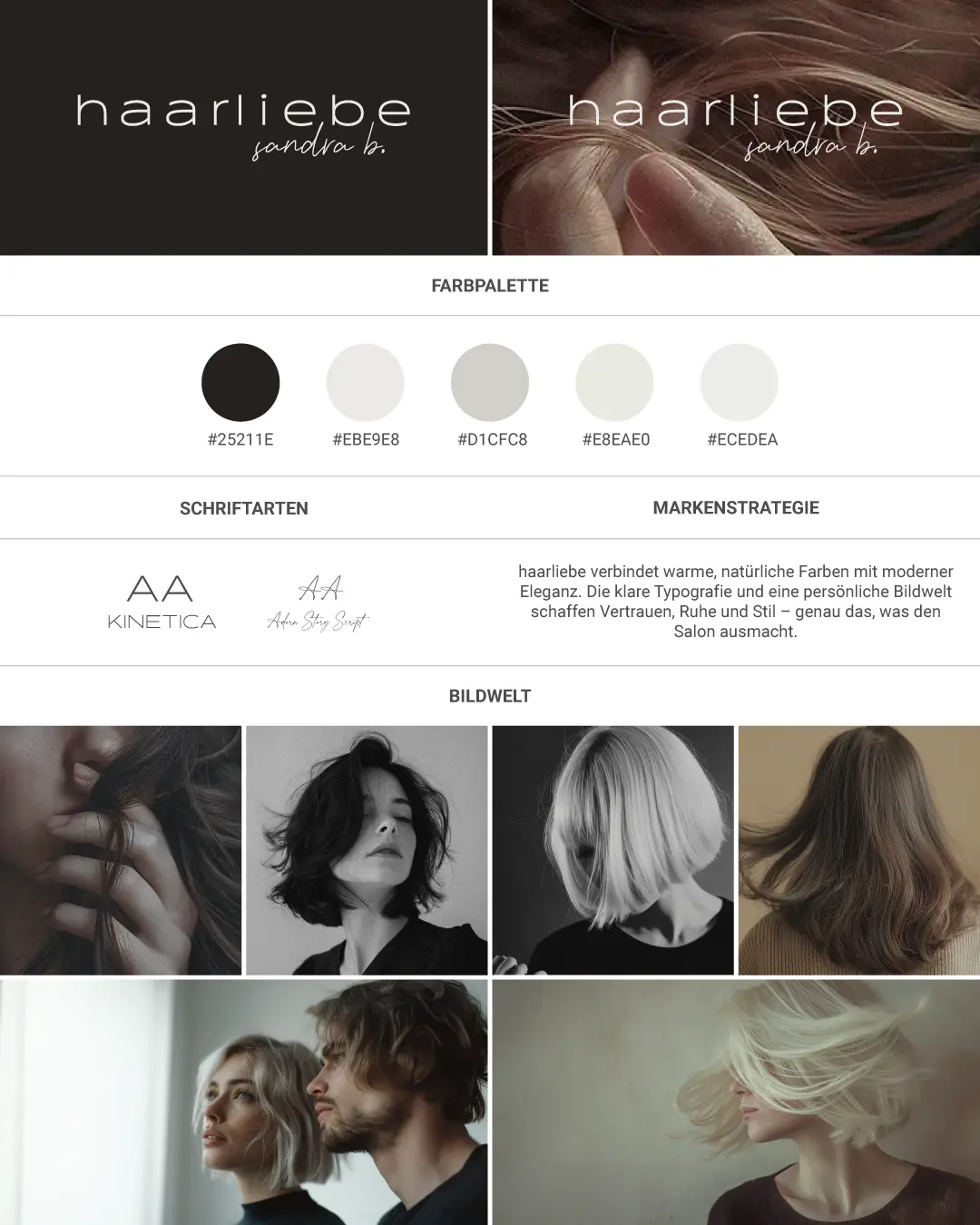 Styleguide und Markenstrategie für Friseur haarliebe in Stuttgart-Zuffenhausen – Webdesign und Branding umgesetzt von dencraft Werbeagentur.