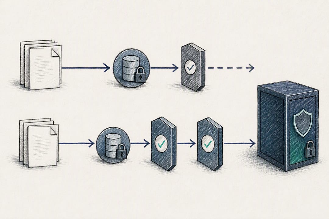 Independent security evidence verification pathways
