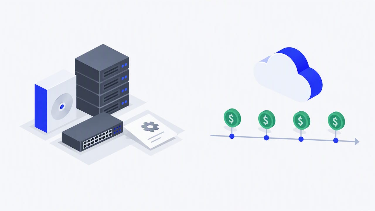 Upfront system costs compared with recurring cloud fees