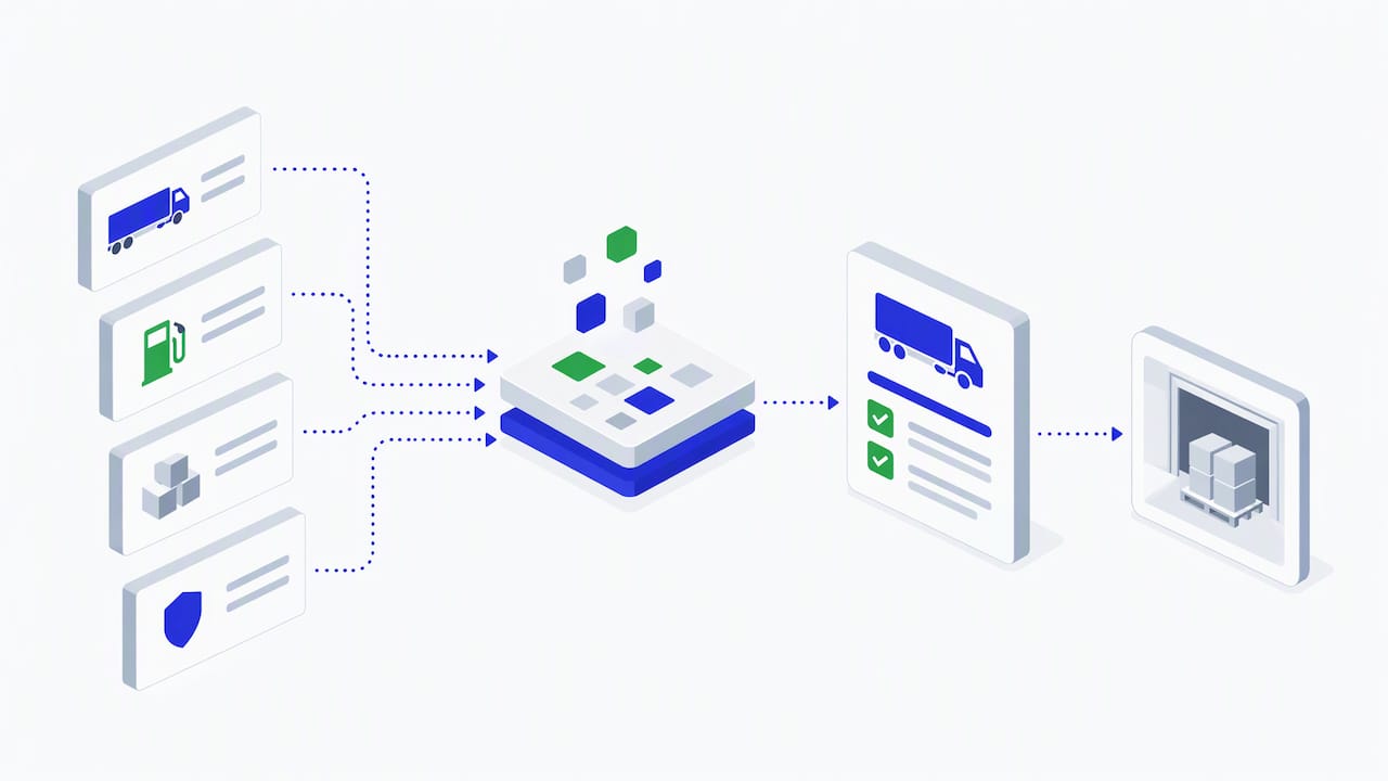 Rate data mapped to shipment and delivery evidence