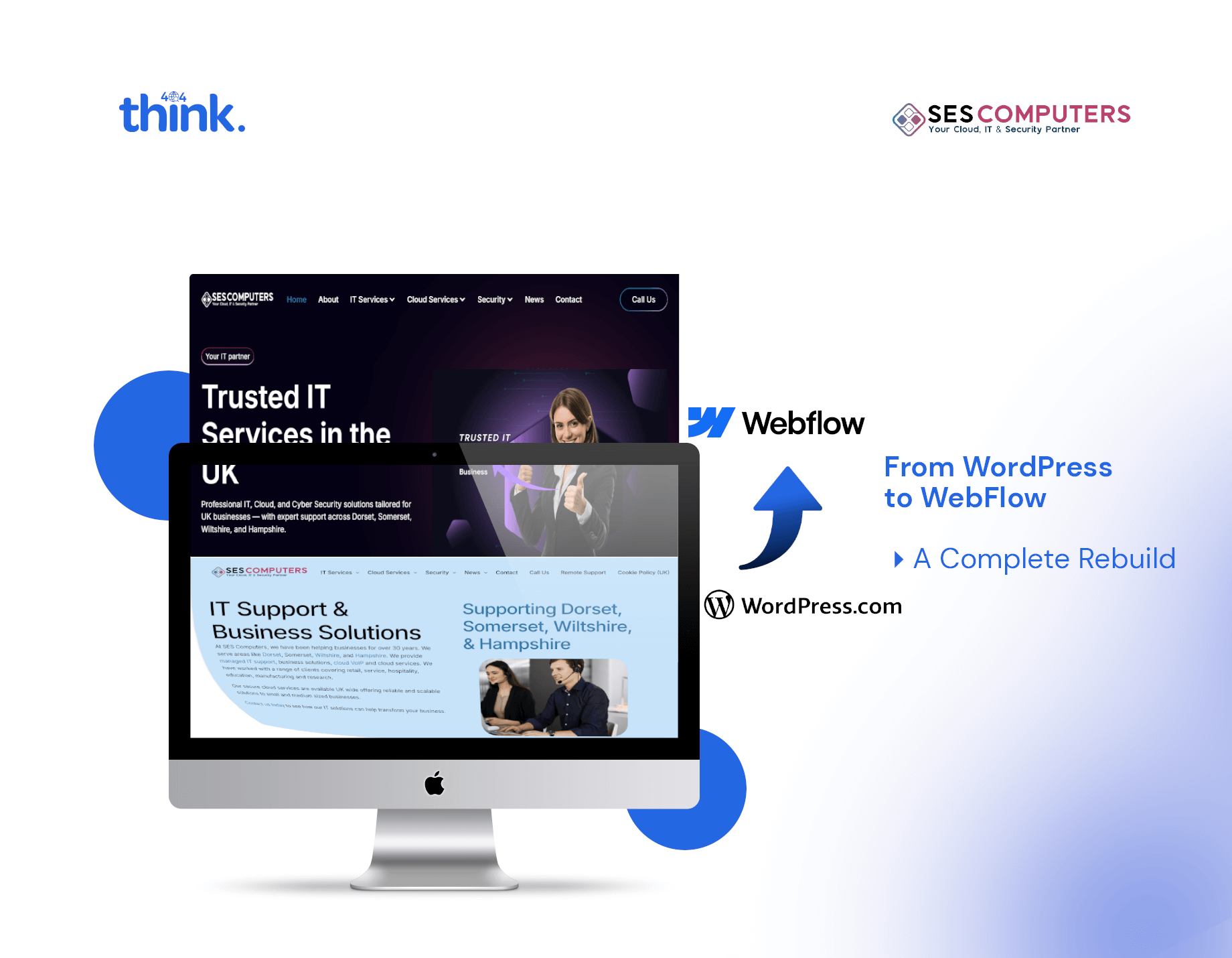 SES Computers case study by Think404