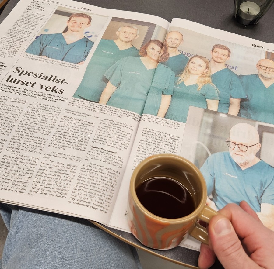 Bilete til artikkelen «Spesialisthuset veks – igjen omtalt i Møre»