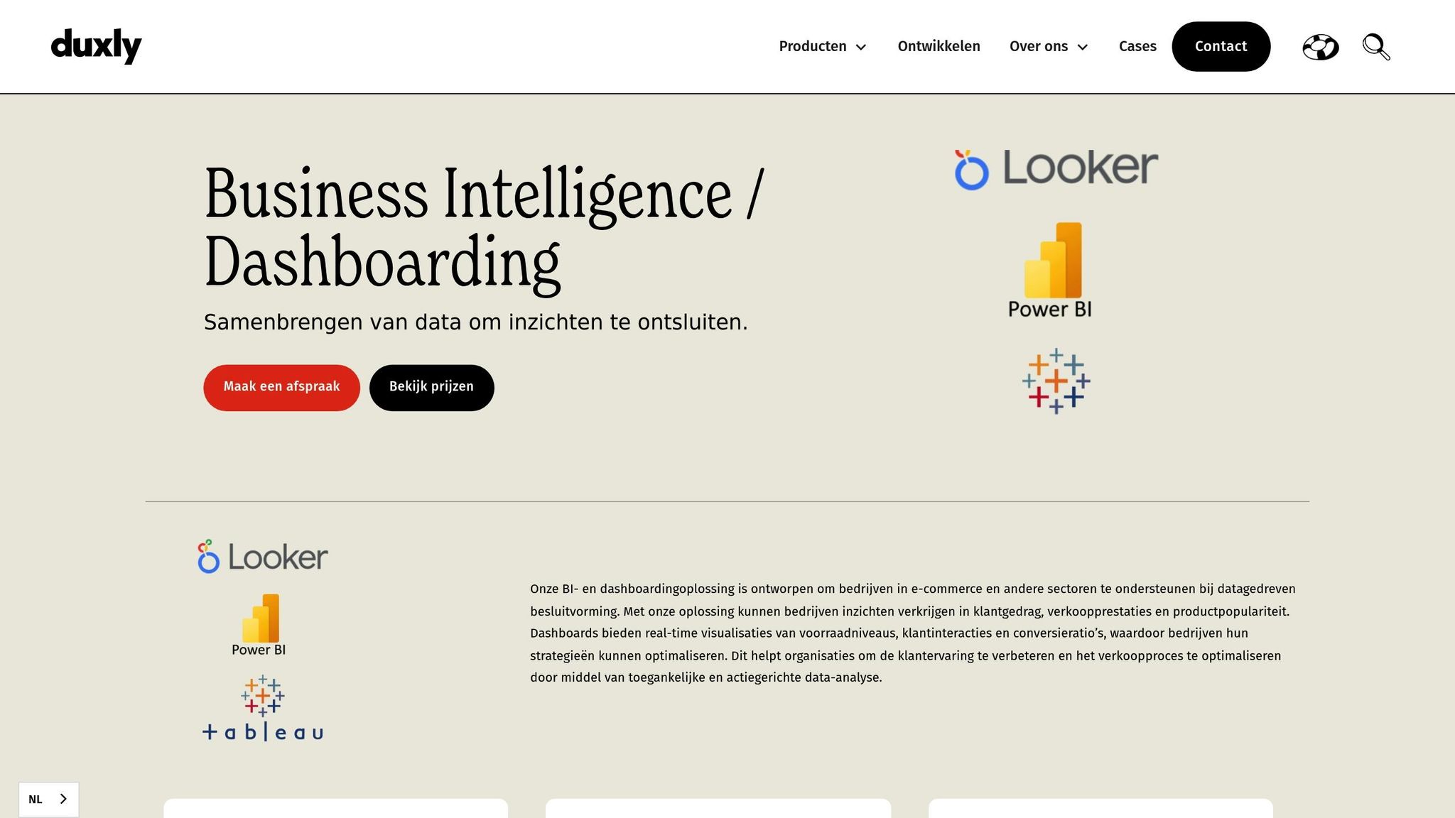Duxly's dashboarding-oplossingen