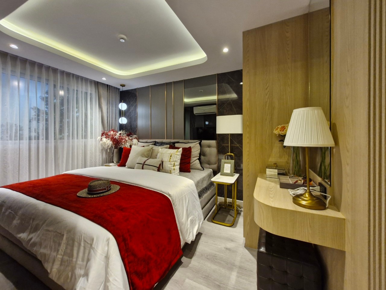 1-bedroom unit Pestine Park Jomtien 34sqm fully furnished interior