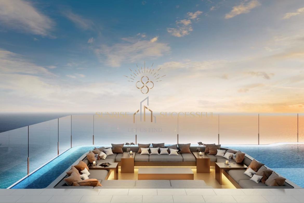Sunset view from Jomtien beachfront condo balcony premium location