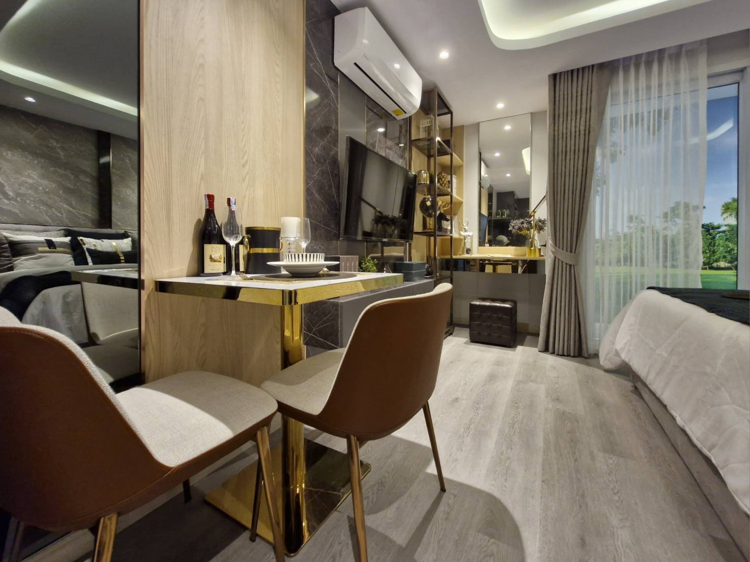 Bathroom Pristine Park Jomtien studio condo contemporary design