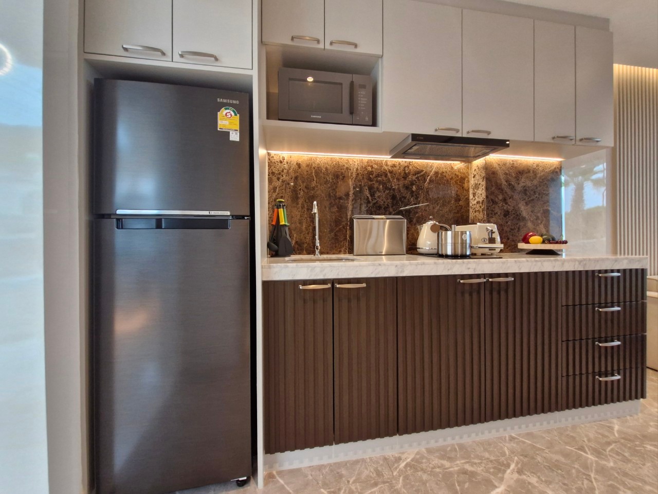 Floor plan The Coral 2-bedroom 54.48sqm North Pattaya unit