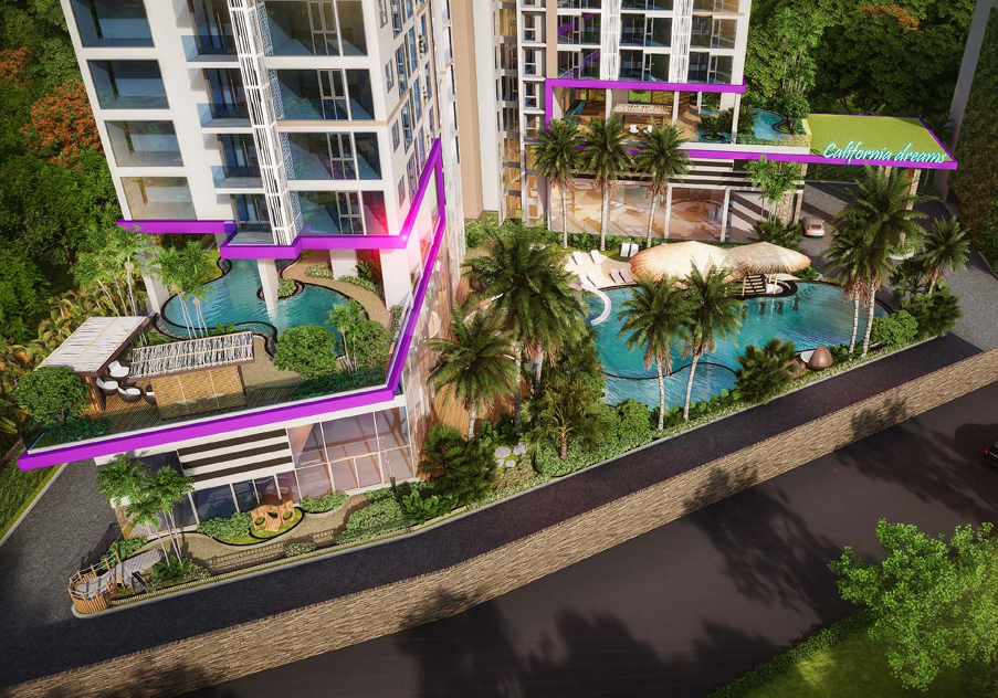 Luxury tower Riviera Santa Monica Jomtien California lifestyle