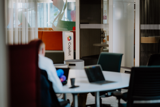 Marcel van Dongen op het hoofdkantoor van Microsoft