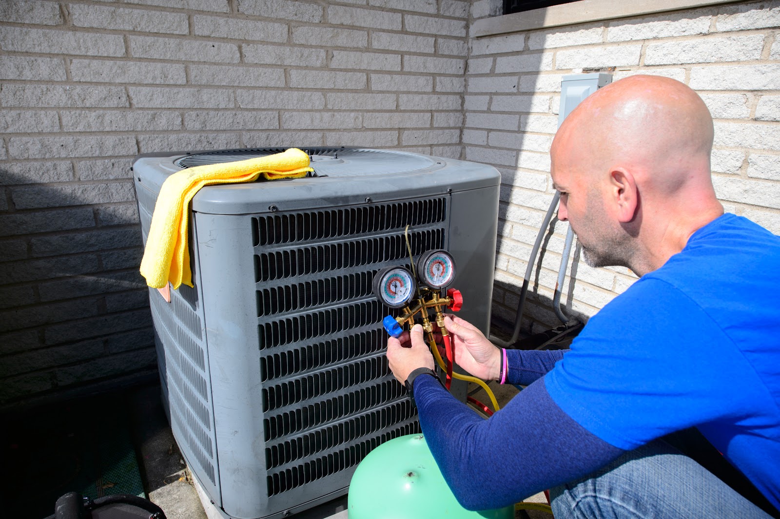 Always Ready Repair NATE-certified technician performing an AC tune-up