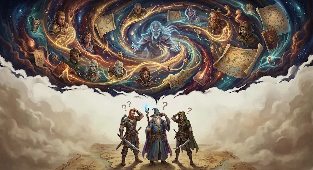 Un groupe d’aventuriers se questionnent sur leur destin et leur quête d'aventures.