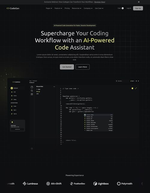 Ai Coding Saas Website Template