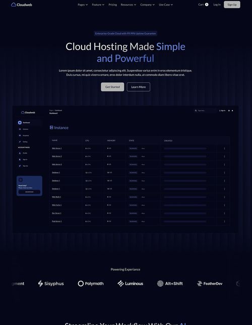 Ai Startup Saas Website Template