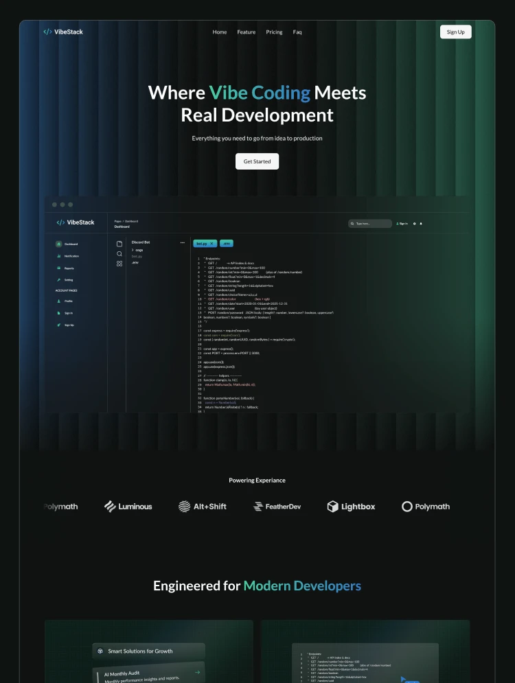 Dark Saas Landing Page Webflow Website Template
