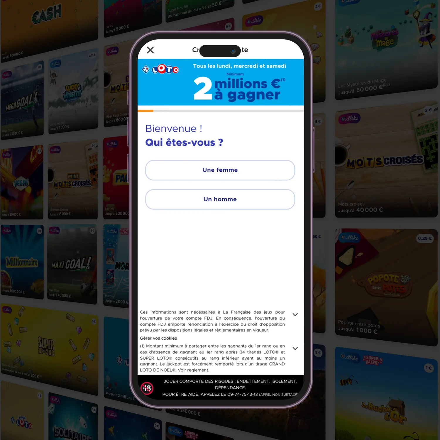 Jeux-Grattage.Fr - Créer un compte FDJ - Etape 1